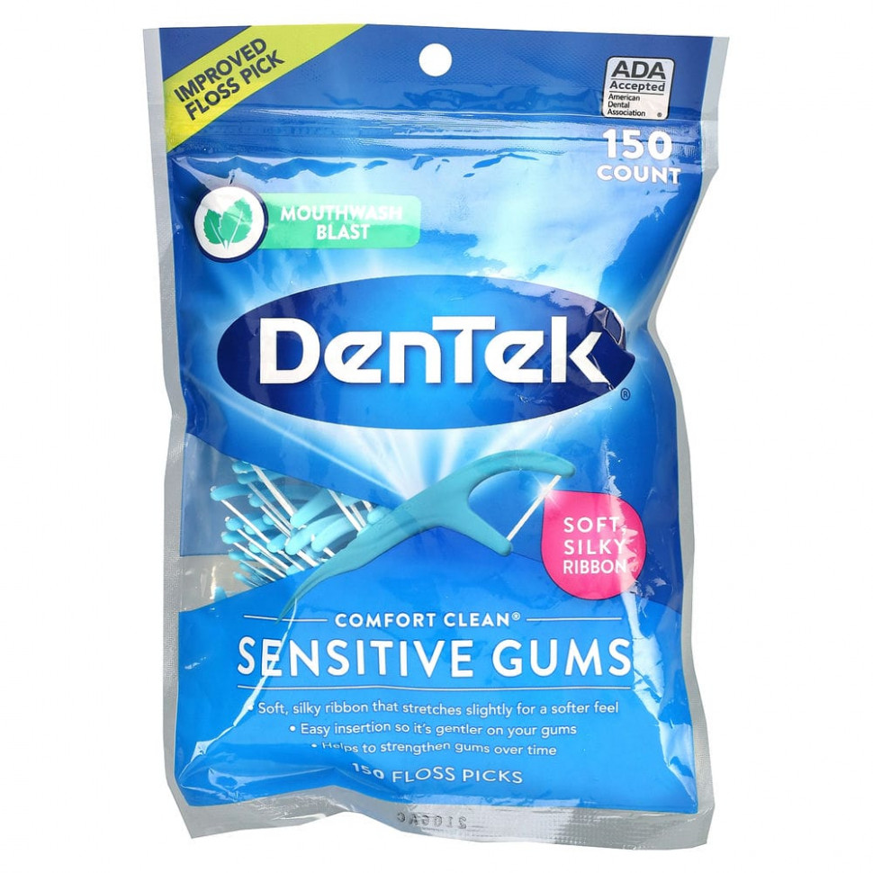 ���� ������ (Iherb) DenTek, Comfort Clean Floss, ������ ���� ��� �������������� �����, �������� ��� ���������� ���, 150 ������ ����, ������ �� 1050 ���