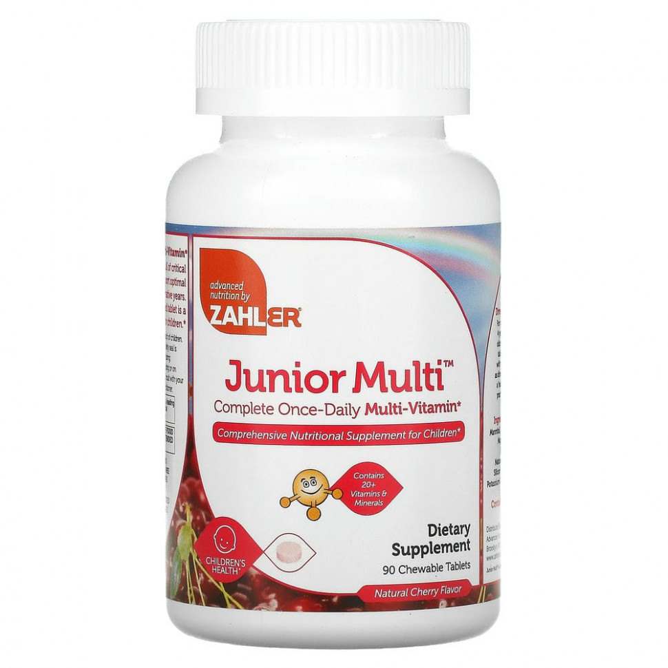 ���� ������ (Iherb) Zahler, Junior Multi, ����������� ������������� ��� ������ �� 1 �������� � ����, ����������� �������� ����, 90 ����������� ��������, ������ �� 3110 ���
