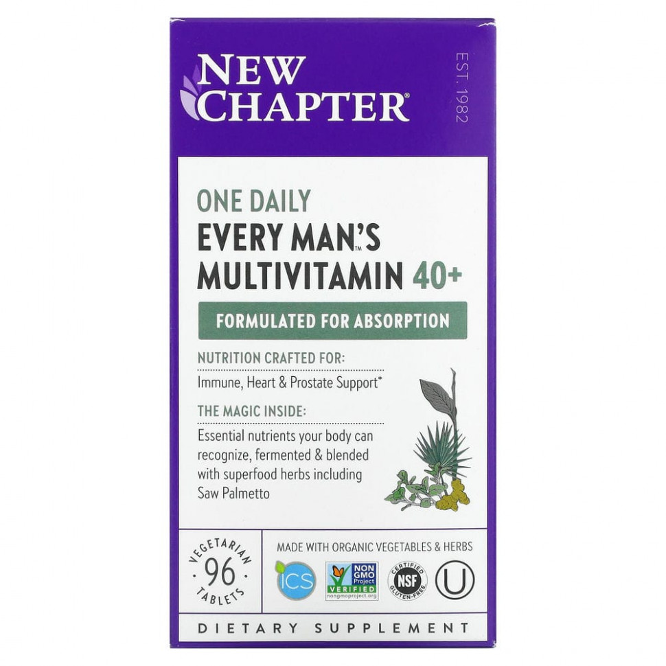 ���� ������ (Iherb) New Chapter, Every Man, ���������� ���������������� ������� ��� ������ ������ 40 ���, 96 �������������� ��������, ������ �� 12210 ���