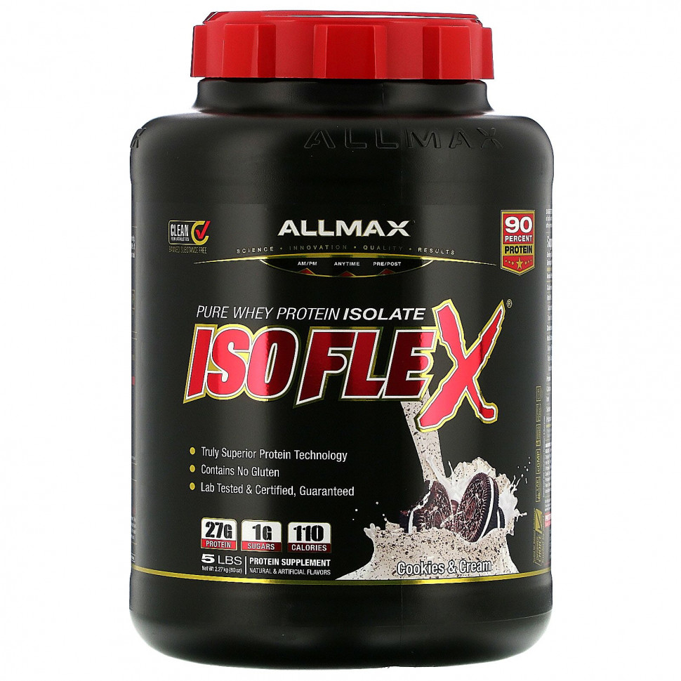   (Iherb) ALLMAX Nutrition, Isoflex, 100%     (  ,  ),     , 2,27  (5 )    -     , -, 