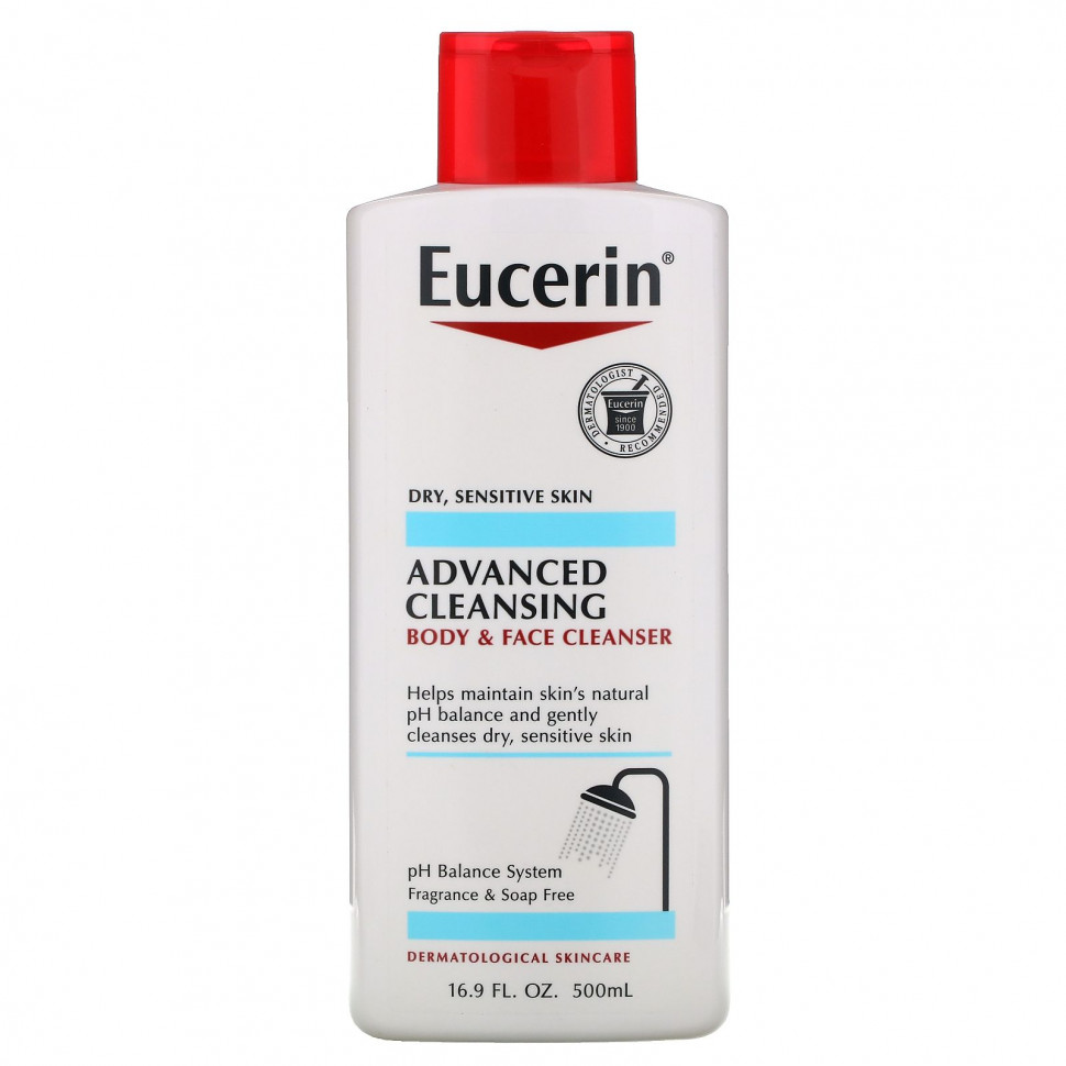���� ������ (Iherb) Eucerin, Advanced Cleansing, ��������� �������� ��� ���� � ����, ��� �������, 500 �� (16,9 ������ �����), ������ �� 3360 ���