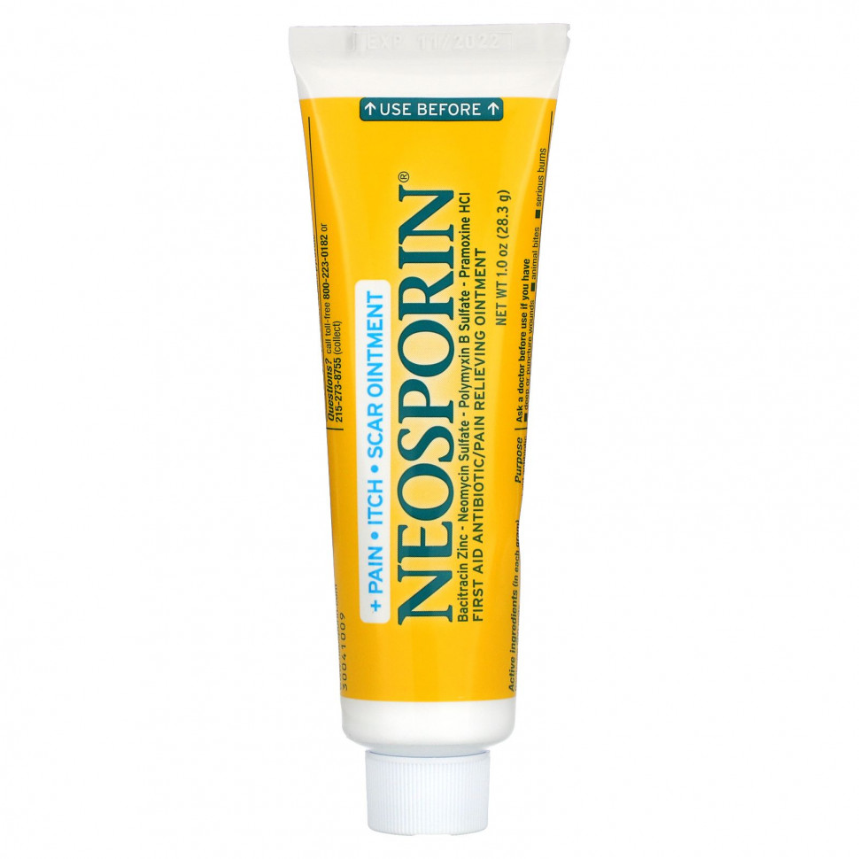   (Iherb) Neosporin, Multi-Action, Pain Itch Scar Ointment, 1.0 oz (28.3 g)    -     , -, 