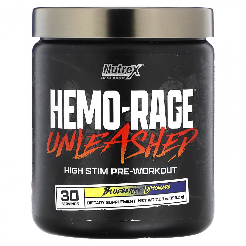   (Iherb) Nutrex Research, Hemo-Rage Unleashed, High Stim  ,  , 199,2  (7,03 )    -     , -, 