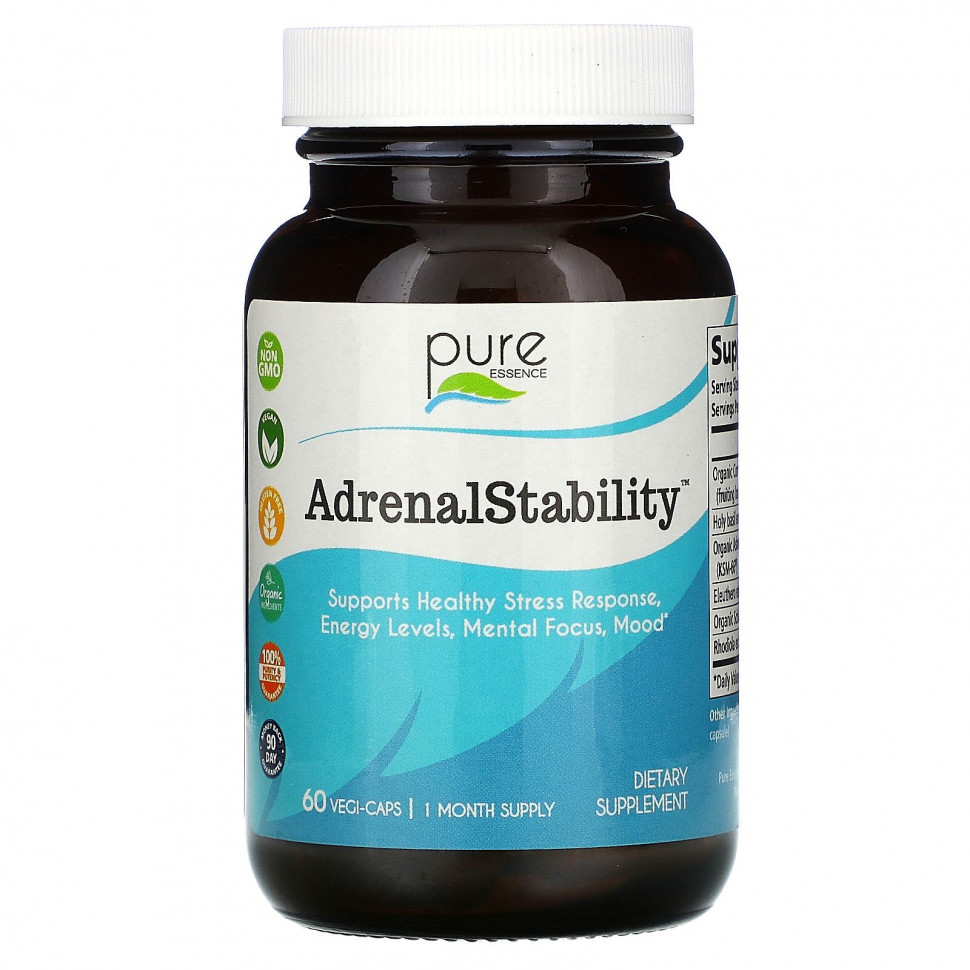   (Iherb) Pure Essence, AdrenalStability , 60      -     , -, 