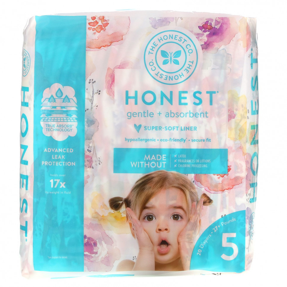 ���� ������ (Iherb) The Honest Company, Honest, ����������, ������ 5, ��� ����� 27 ������, ����� ����, 20 �����������, ������ �� 4120 ���