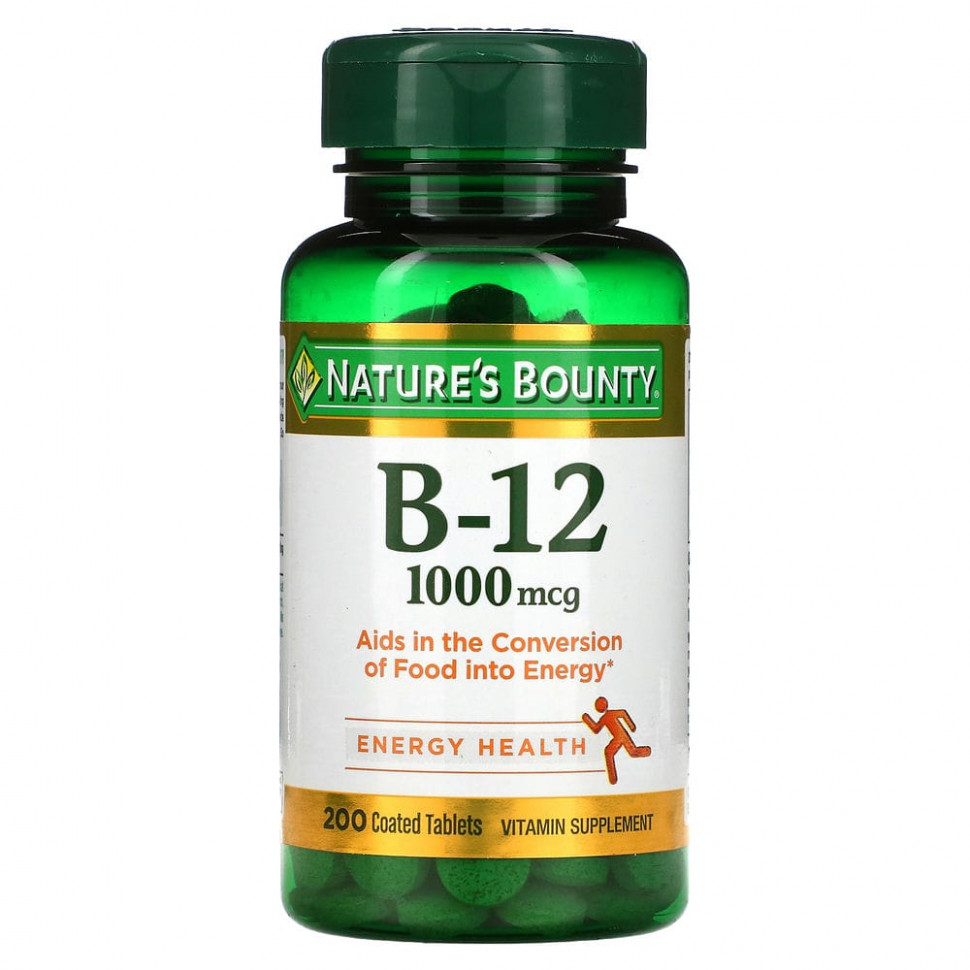   (Iherb) Nature's Bounty, B-12, 1000 , 200       -     , -, 