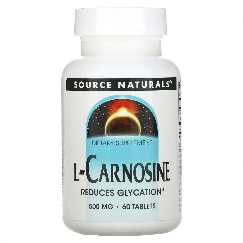 ���� ������ (Iherb) Source Naturals, L-��������, 500 ��, 60 ��������, ������ �� 4900 ���