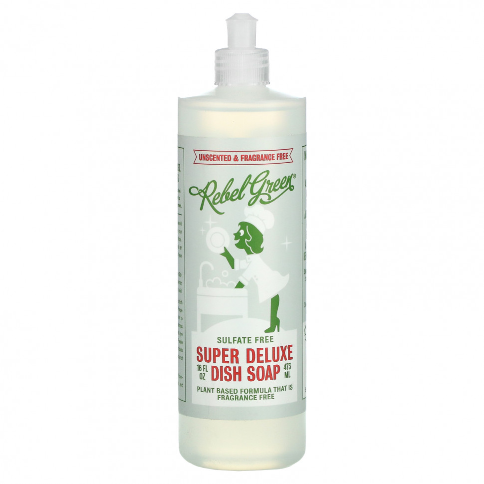   (Iherb) Rebel Green, Super Deluxe Dish Soap,  , 473  (16 . )    -     , -, 