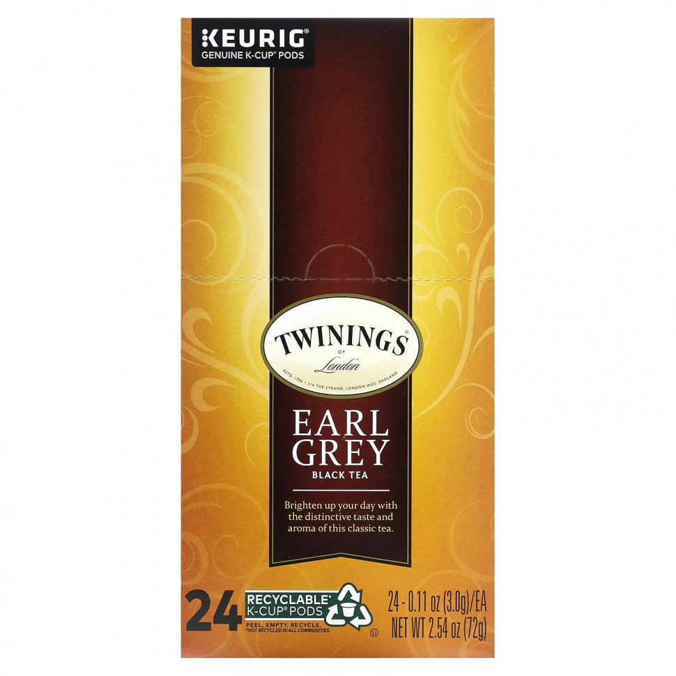   (Iherb) Twinings,   Earl Grey, 24 K-,  3  (0,11 )    -     , -, 