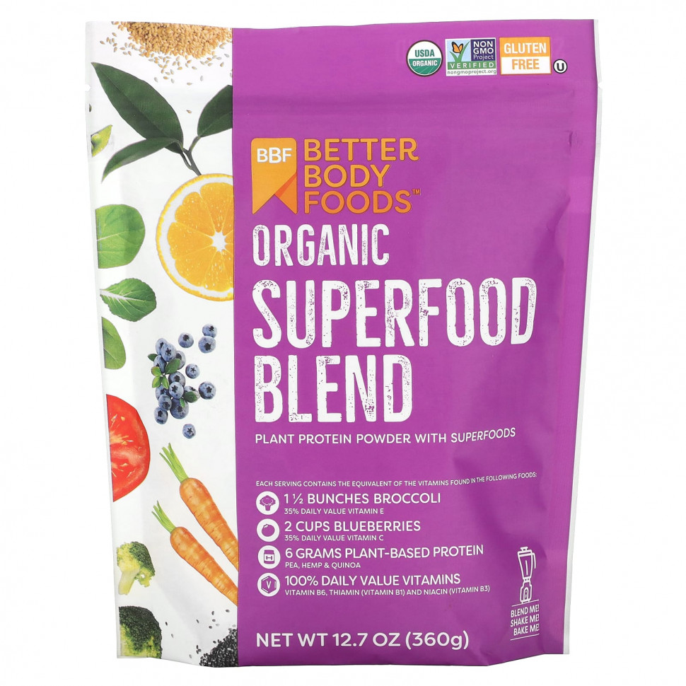 ���� ������ (Iherb) BetterBody Foods, ������������ ����� ����������, 360 � (12,7 �����), ������ �� 3320 ���