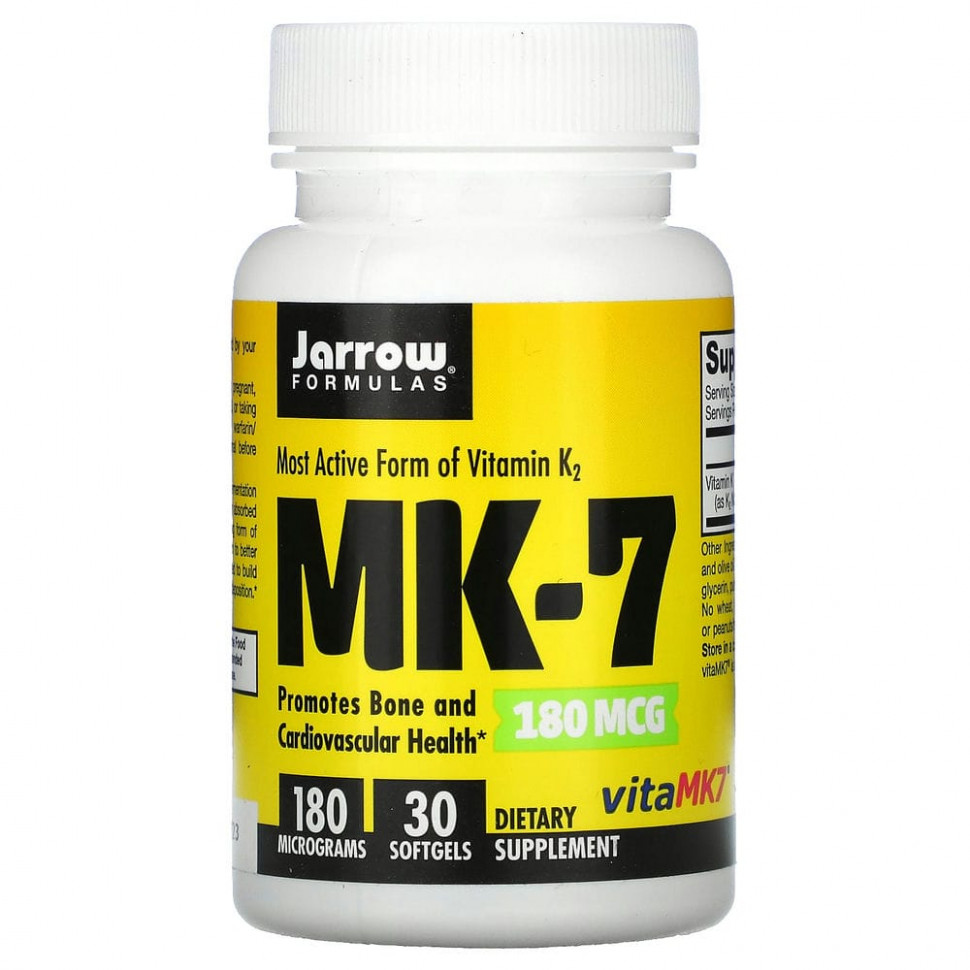 ���� ������ (Iherb) Jarrow Formulas, MK-7, ����� �������� ����� �������� K2, 180 ���, 30 ������ ��������, ������ �� 4040 ���
