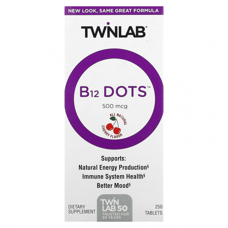   (Iherb) Twinlab, B-12 Dots, , 500 , 250     -     , -, 