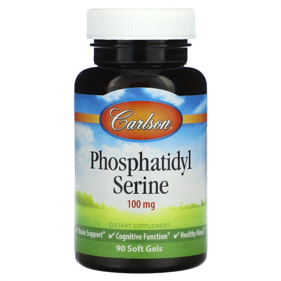   (Iherb) Carlson, Phosphatidyl Serine, 100 mg, 90 Soft Gels    -     , -, 