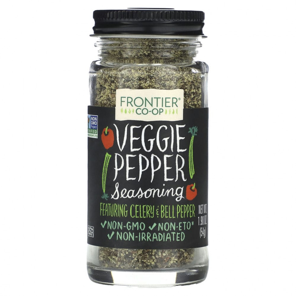   (Iherb) Frontier Co-op, Veggie Pepper Seasoning, 1.9 oz (54 g)    -     , -, 