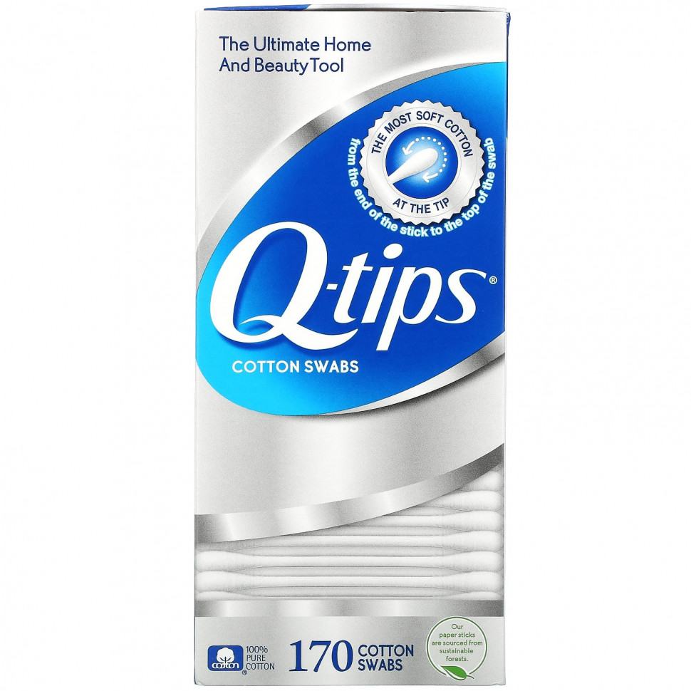 ���� ������ (Iherb) Q-tips, ������ �������, 170 ��������, ������ �� 630 ���