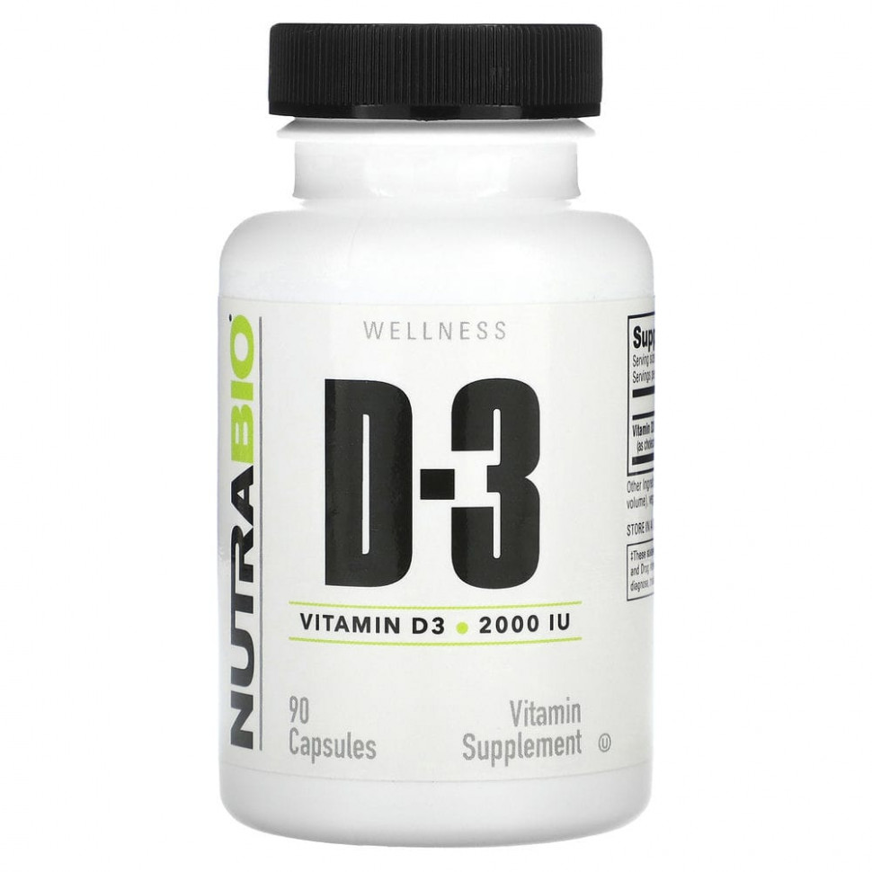   (Iherb) Nutrabio Labs,  D-3, 2000 , 90     -     , -, 