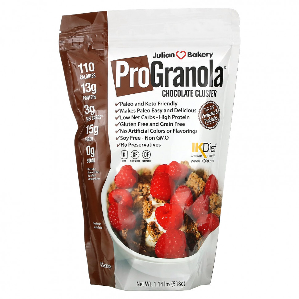 ���� ������ (Iherb) Julian Bakery, ProGranola, ���������� �������, 518 � (1,14 �����), ������ �� 4720 ���