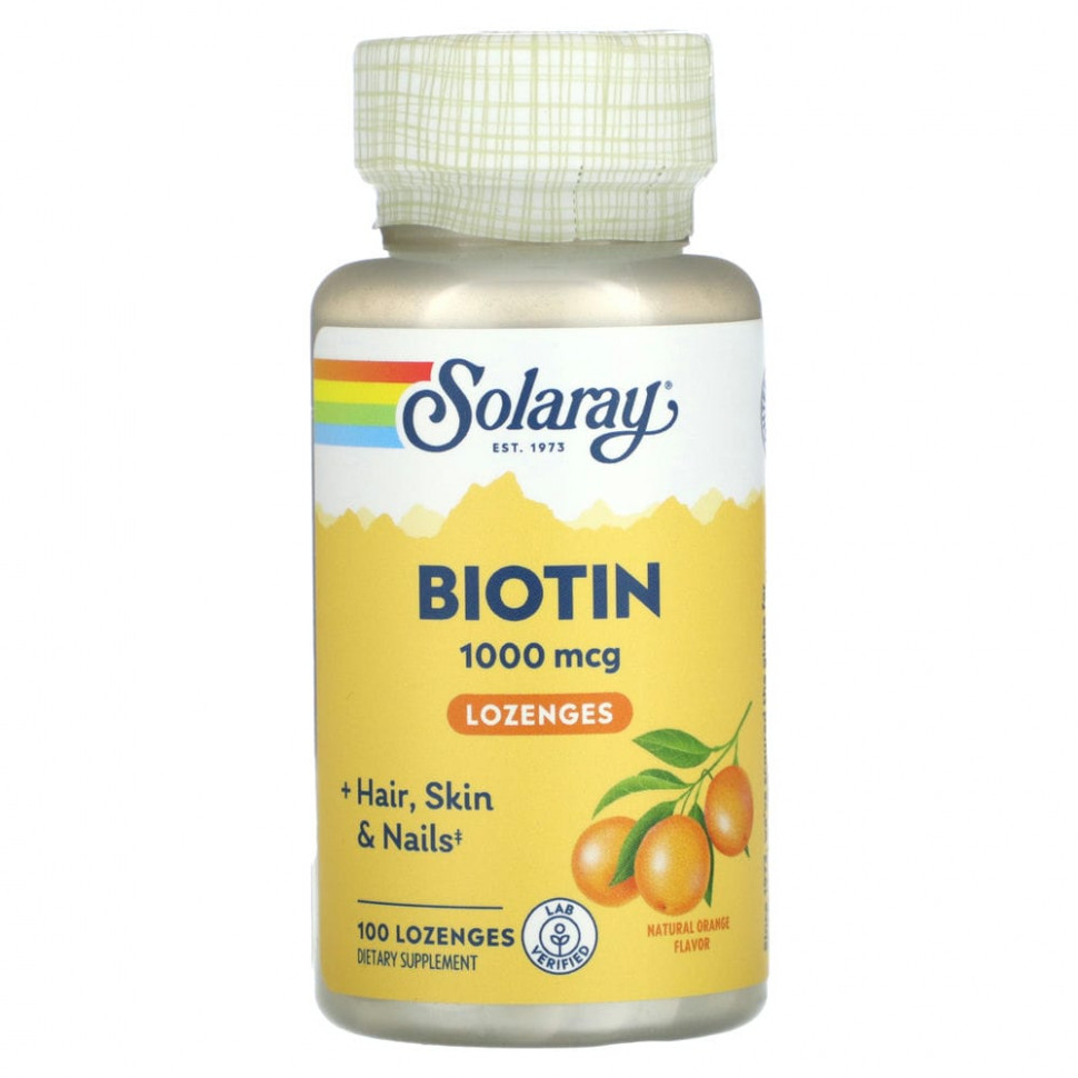 ���� ������ (Iherb) Solaray, ������, ����������� ��������, 1000 ���, 100 ��������, ������ �� 1440 ���