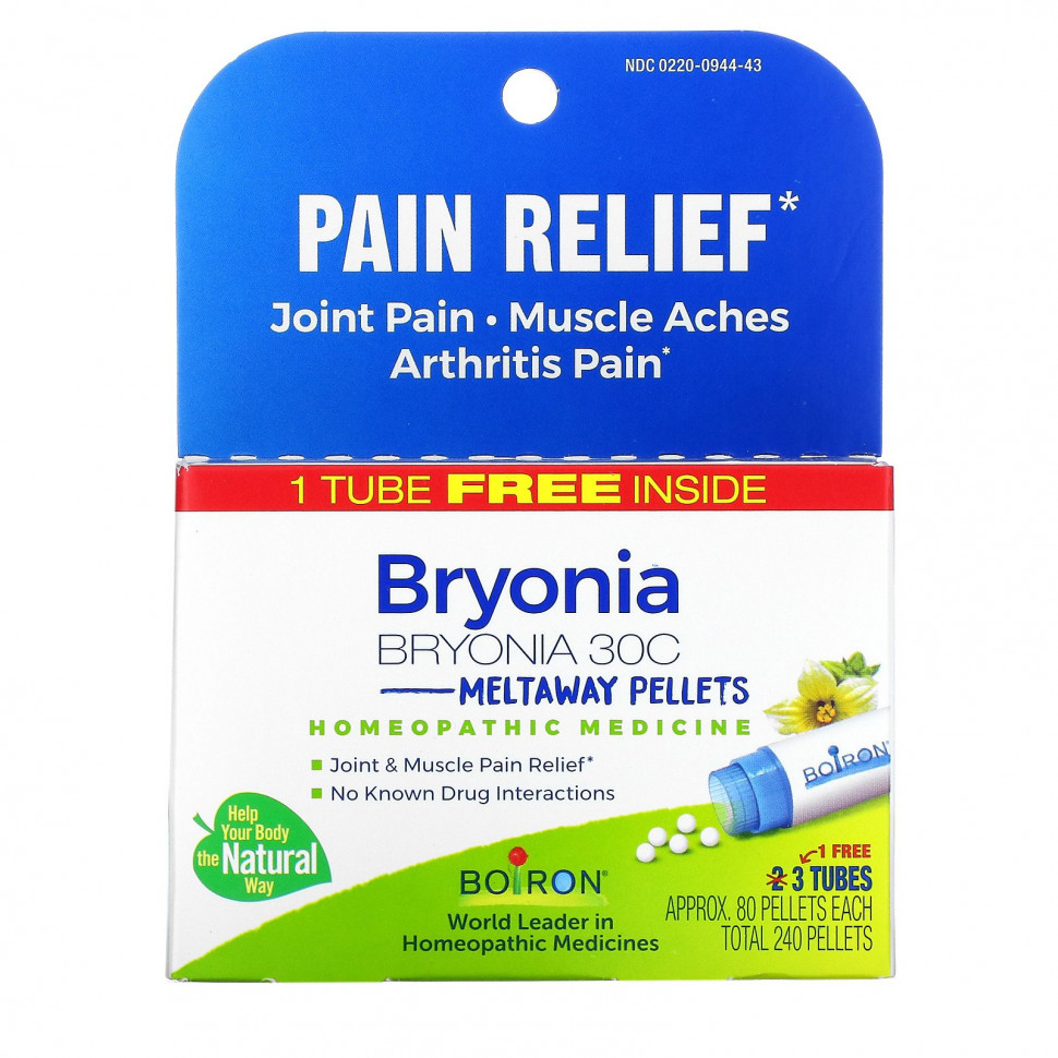   (Iherb) Boiron, Bryonia, ,  Meltaway, 30C, 3 , 80       -     , -, 