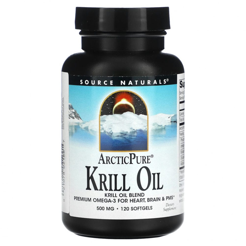���� ������ (Iherb) Source Naturals, ArcticPure, ����� �����, 500 ��, 120 ������, ������ �� 8360 ���