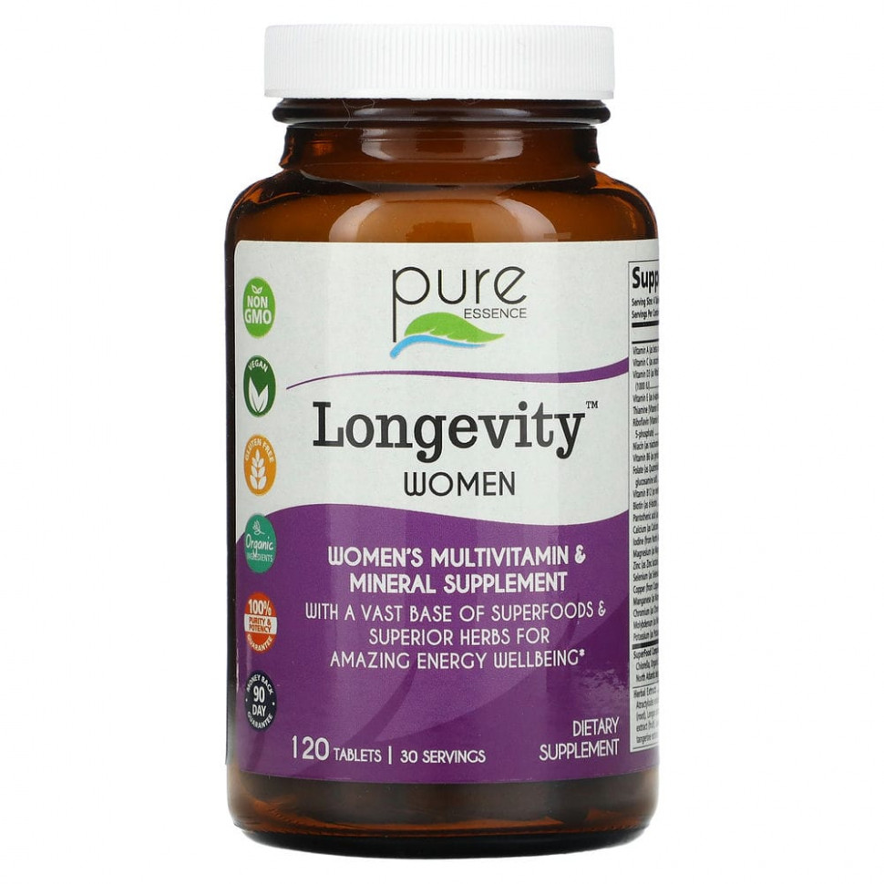   (Iherb) Pure Essence, Longevity   , 120     -     , -, 