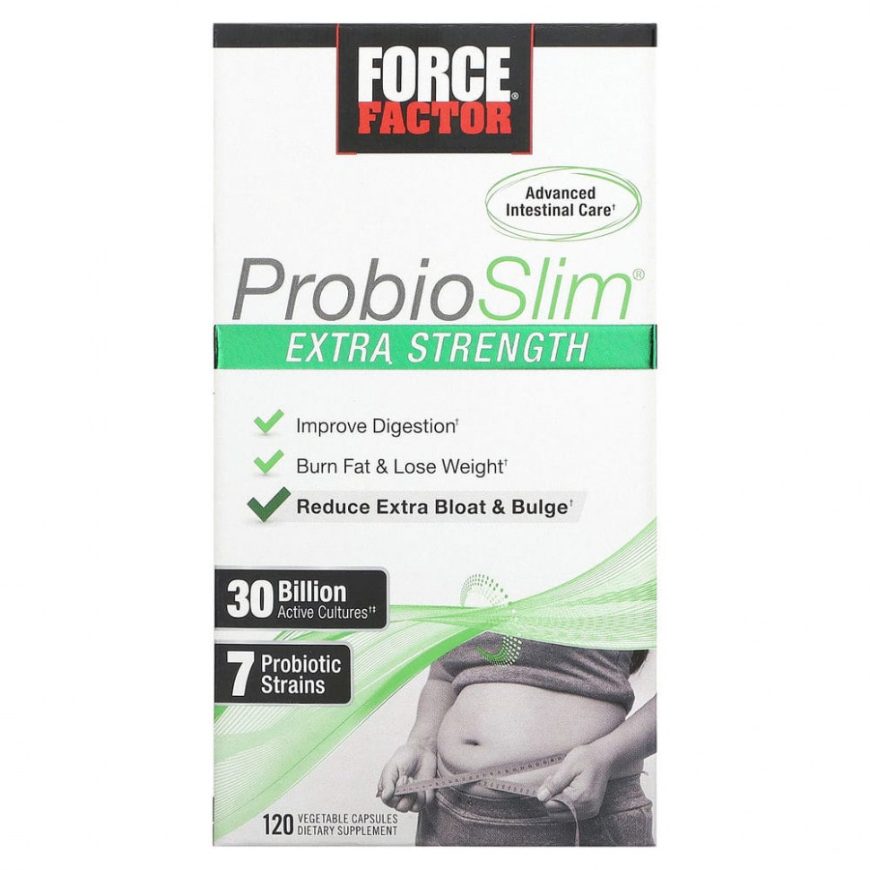 ���� ������ (Iherb) Force Factor, ProbioSlim, ���������� ���� ��������, 30 ���� ���, 120 ������, ������ �� 4570 ���