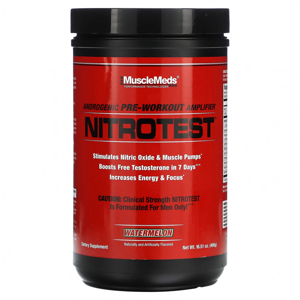 ���� ������ (Iherb) MuscleMeds, Nitrotest, ����������� ����������������� ���������, �����, 468 � (16,51 �����), ������ �� 6180 ���