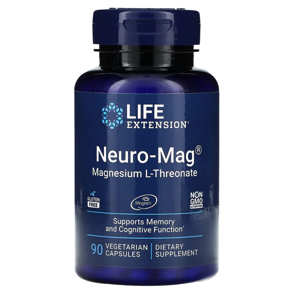 ���� ������ (Iherb) Life Extension, Neuro-Mag, L-������� ������, 90 �������������� ������, ������ �� 5570 ���