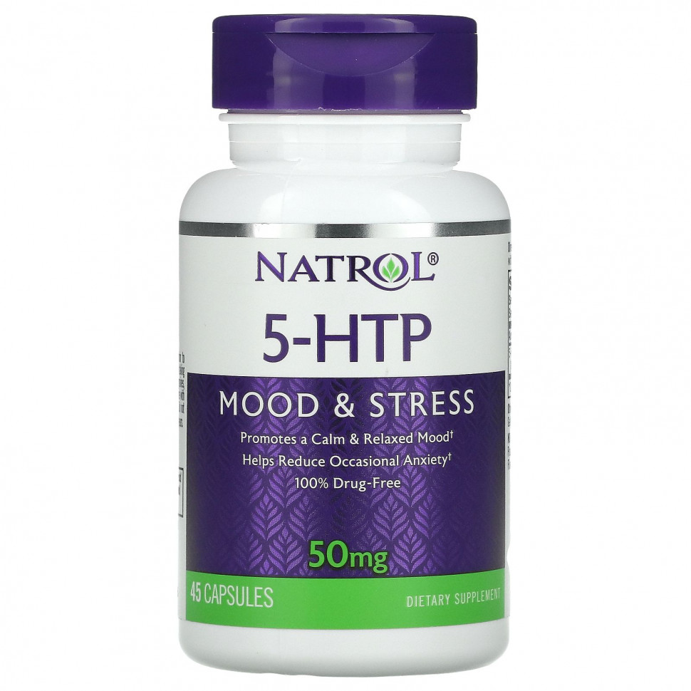 ���� ������ (Iherb) Natrol, 5-HTP, ���������� � ������, 50 ��, 45 ������, ������ �� 2830 ���