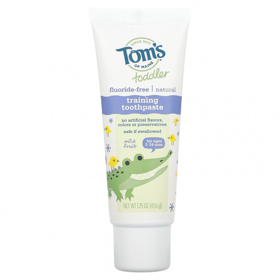 ���� ������ (Iherb) Tom's of Maine, Toddler, ����������� ������ ����� ��� ����������, ��� �����, ��� ����� �� 3 �� 24 �������, ������ ������, 49,6 � (1,75 �����), ������ �� 890 ���