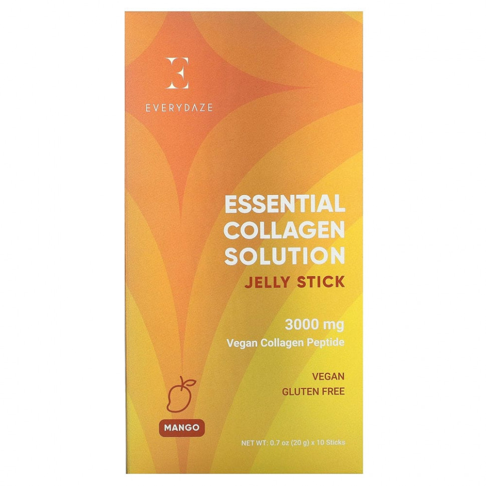 ���� ������ (Iherb) Everydaze, Essential Collagen Solution, ���� � ������, �����, 3000 ��, 10 ������ �� 20 � (0,7 �����), ������ �� 3150 ���
