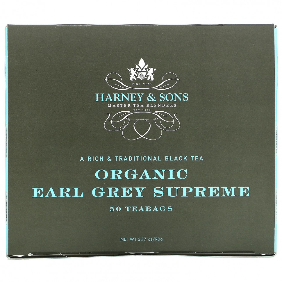 ���� ������ (Iherb) Harney & Sons, A Rich & Traditional Black Tea, ������������ Earl Grey Supreme, 50 ������ ���������, 3,17 ����� (90 �), ������ �� 2220 ���