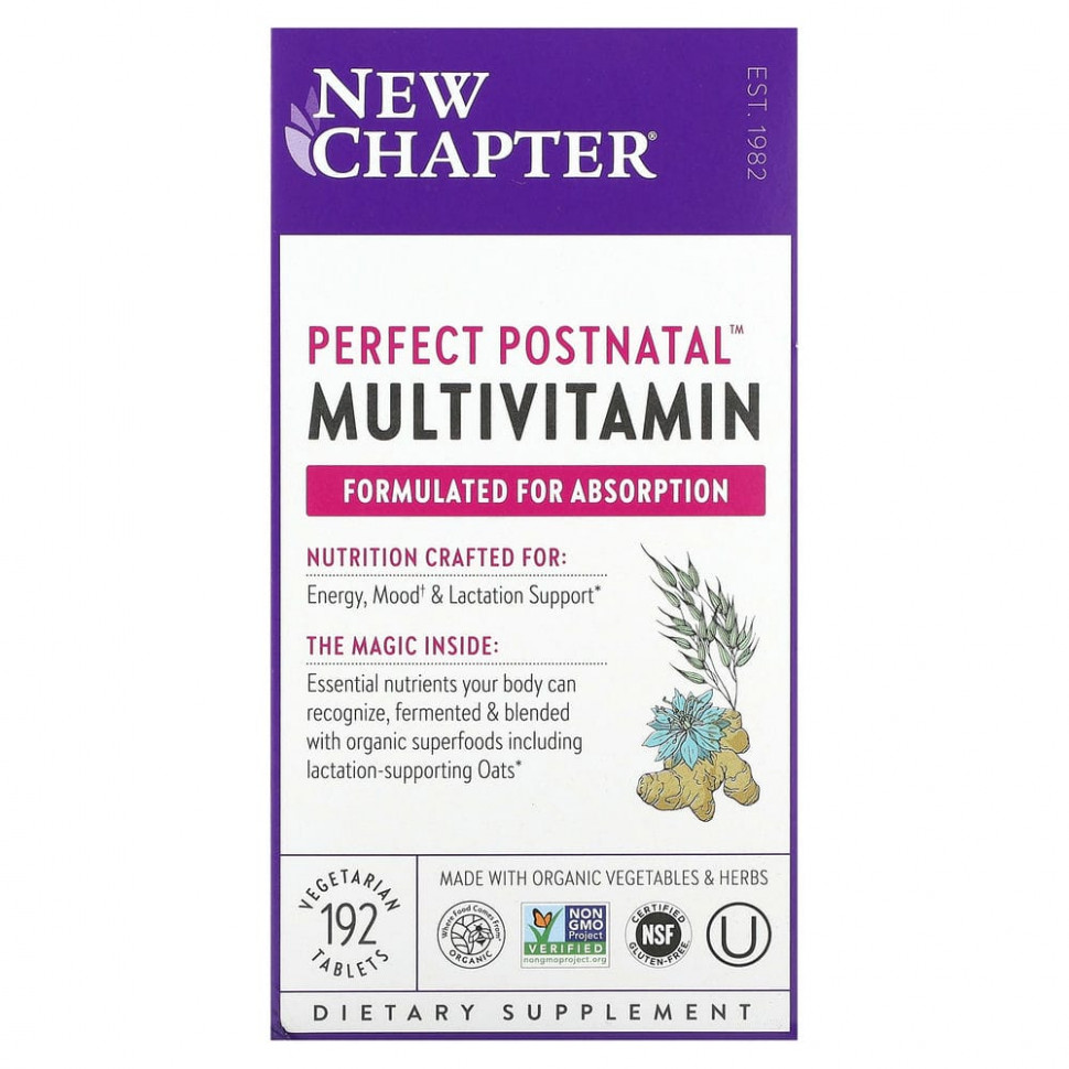 ���� ������ (Iherb) New Chapter, Perfect Postnatal, �������������� �� ������� ���������, 192 �������������� ��������, ������ �� 11700 ���