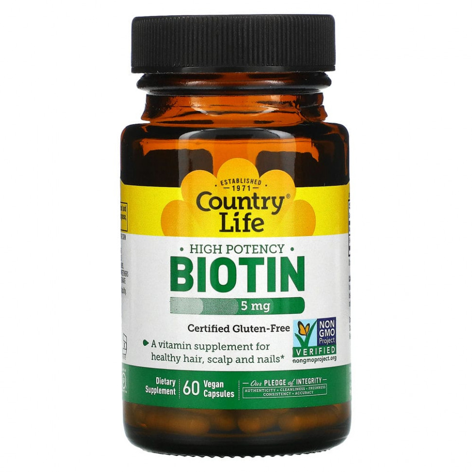 ���� ������ (Iherb) Country Life, ����������������� ������, 5 ��, 60 �������������� ������, ������ �� 2030 ���