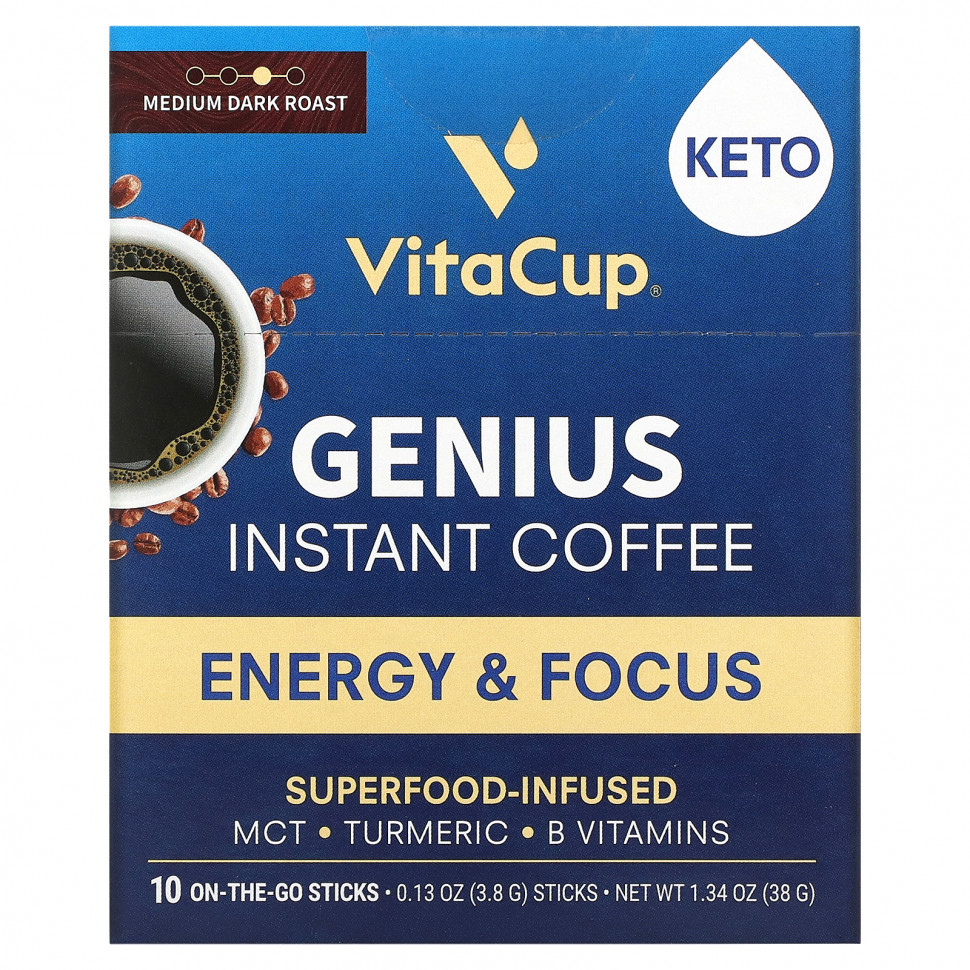   (Iherb) VitaCup,   Genius,   , 10   ,  3,8  (0,13 )     -     , -, 