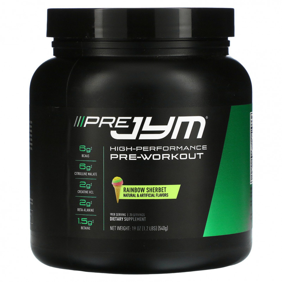   (Iherb) JYM Supplement Science, Pre JYM,   ,  , 540  (1,2 )    -     , -, 