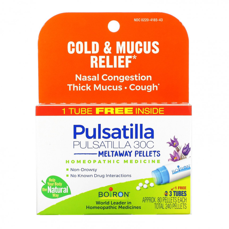   (Iherb) Boiron, Pulsatilla,     ,  Meltaway, 30C, 3 , 80       -     , -, 