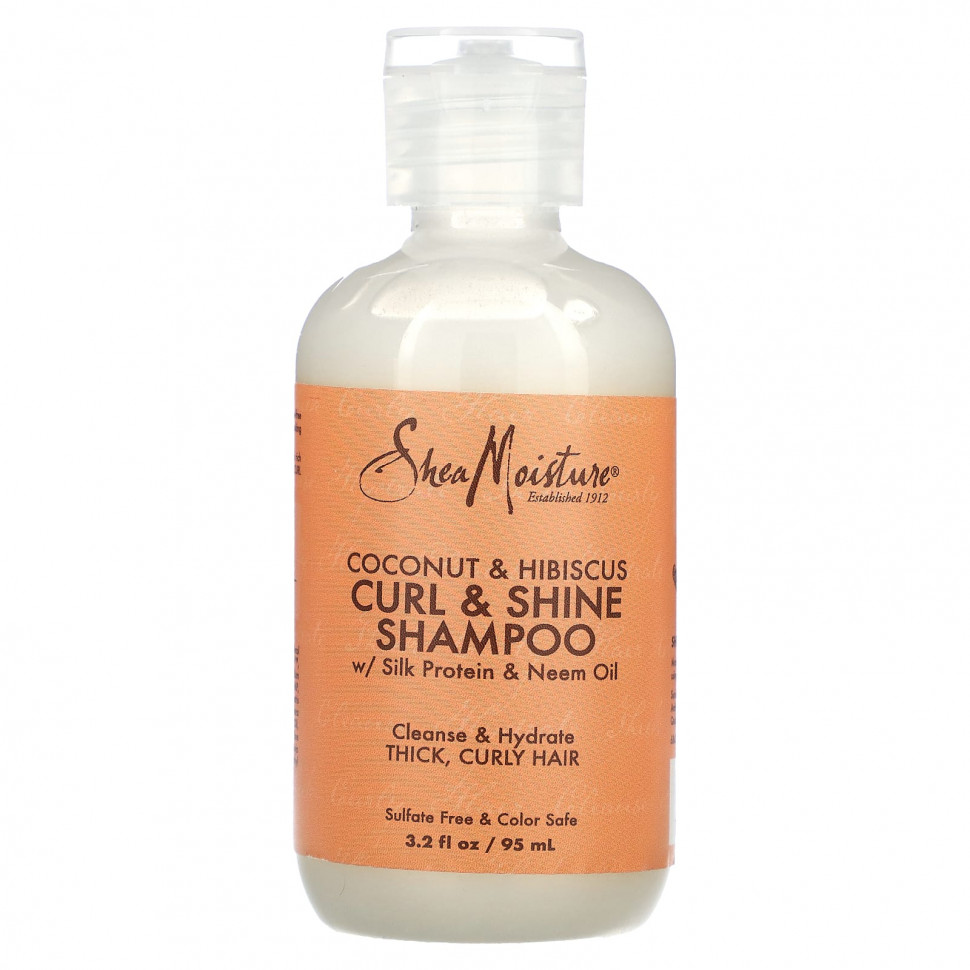   (Iherb) SheaMoisture, Curl & Shine Shampoo,    ,   , 95  (3,2 . )    -     , -, 