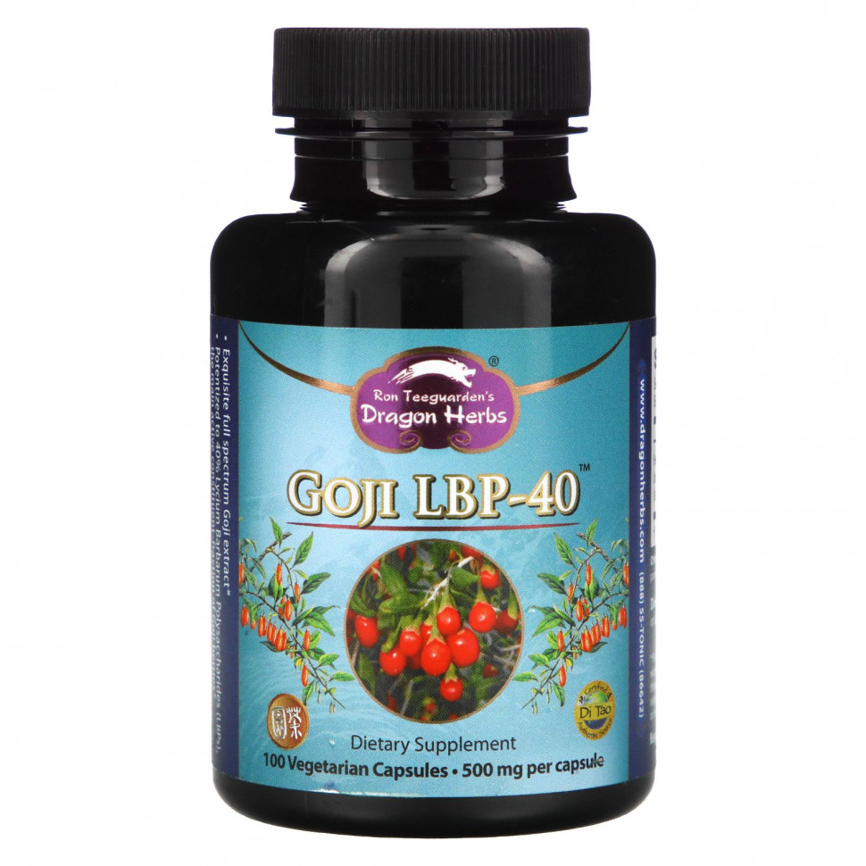 ���� ������ (Iherb) Dragon Herbs, Goji LBP-40, 500 ��, 100 �������������� ������, ������ �� 4760 ���