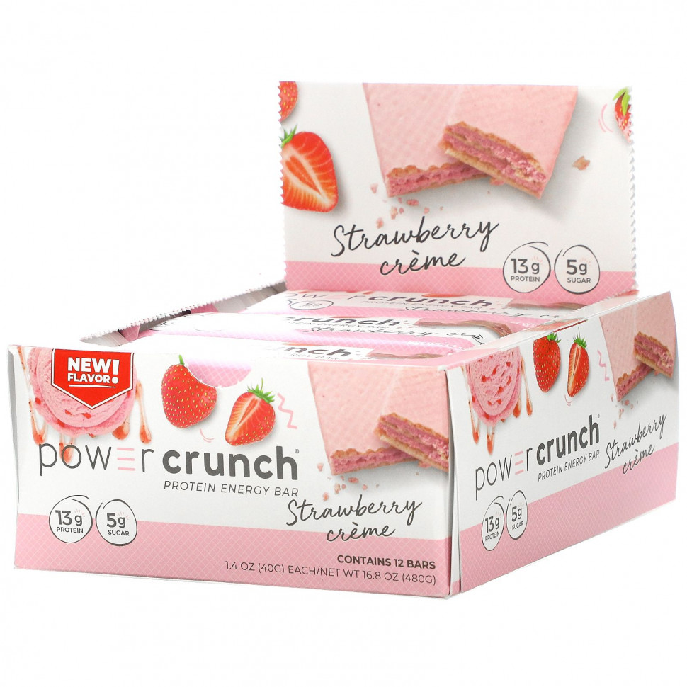   (Iherb) BNRG, Power Crunch,   ,  , 12   40  (1,4 )    -     , -, 