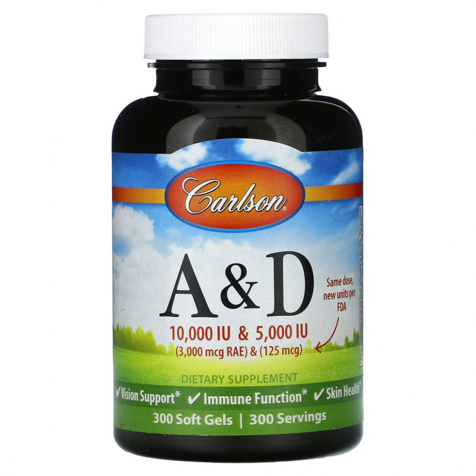���� ������ (Iherb) Carlson, A&D, 300 ������ ��������, ������ �� 4940 ���
