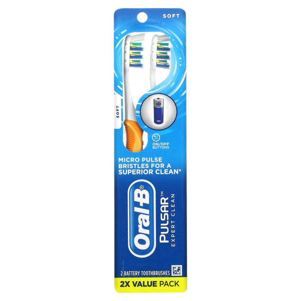 ���� ������ (Iherb) Oral-B, Pulsar, ������ ����� Expert Clean, ������, 2 ��. � ��������, ������ �� 2600 ���