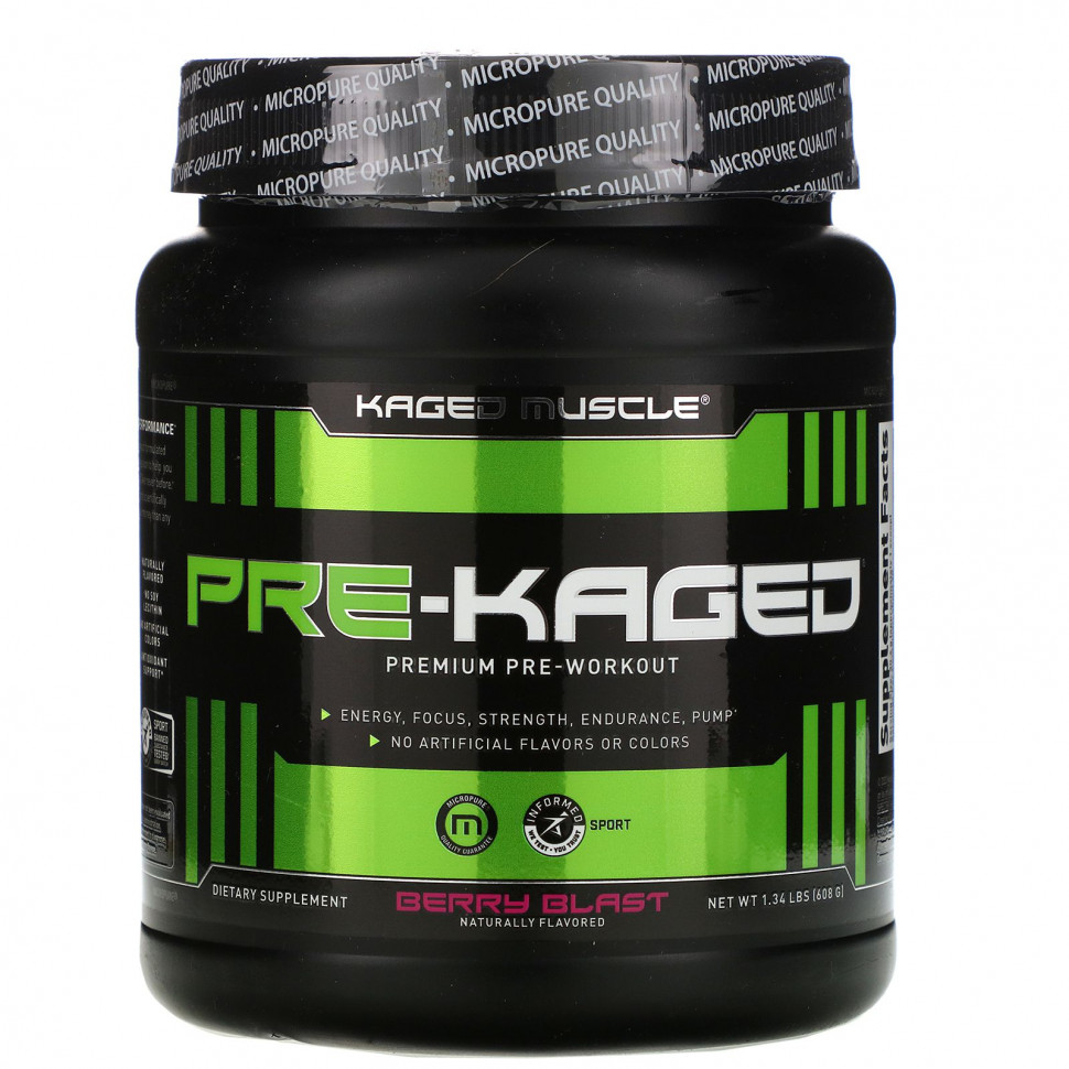   (Iherb) Kaged Muscle, PRE-KAGED,    ,   , 608  (1,34 )    -     , -, 