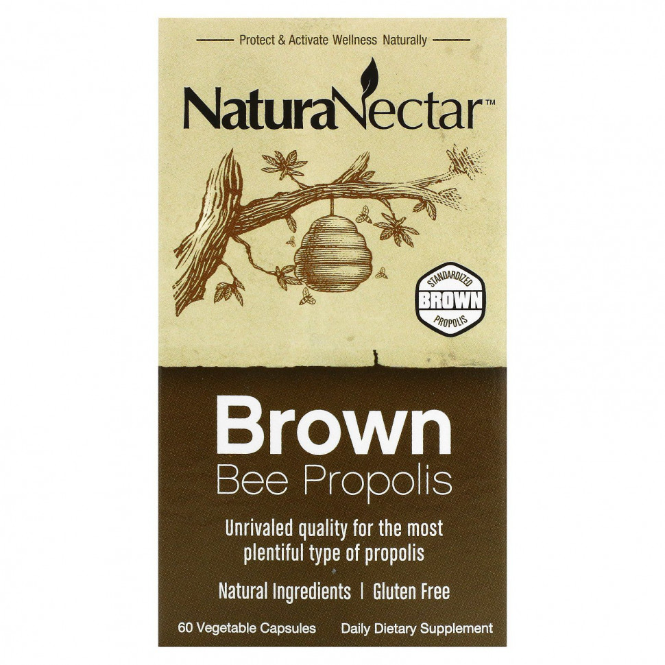   (Iherb) NaturaNectar, Brown Bee Propolis, 60      -     , -, 