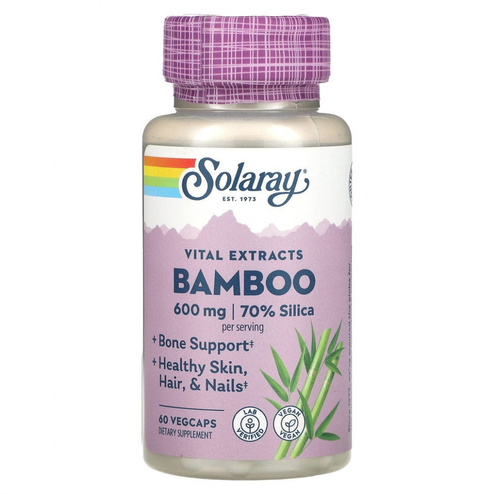   (Iherb) Solaray, Bamboo Stem Extract, 300 , 60  VegCap    -     , -, 