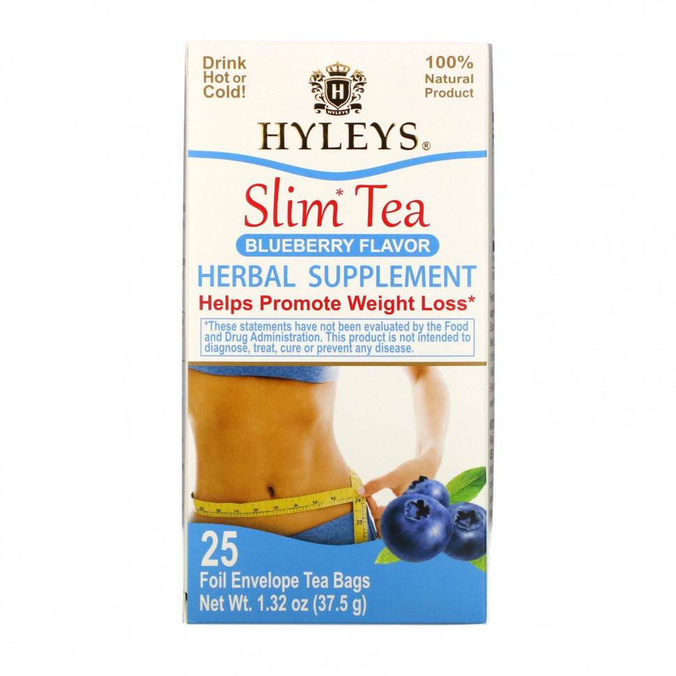 ���� ������ (Iherb) Hyleys Tea, Slim Tea, �� ������ �������, 25 ������ ��������� � �������������� ���������, 1,32 ����� (37,5 �), ������ �� 1530 ���