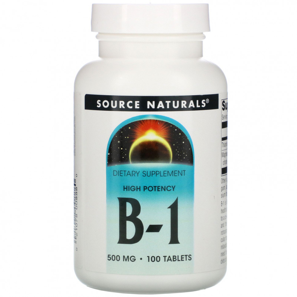   (Iherb) Source Naturals, B-1,  , 500 , 100     -     , -, 