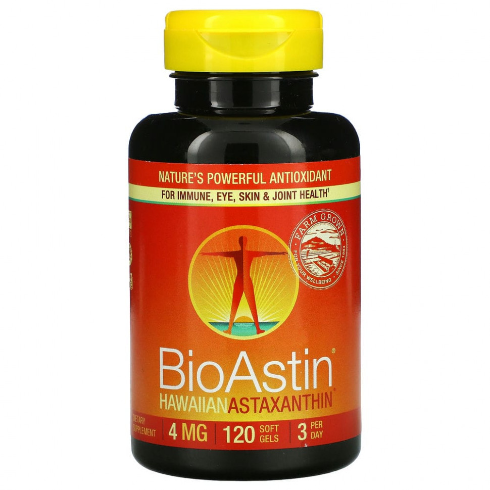 ���� ������ (Iherb) Nutrex Hawaii, BioAstin, ��������� �����������, 4 ��, 120 ������ ��������, ������ �� 5310 ���