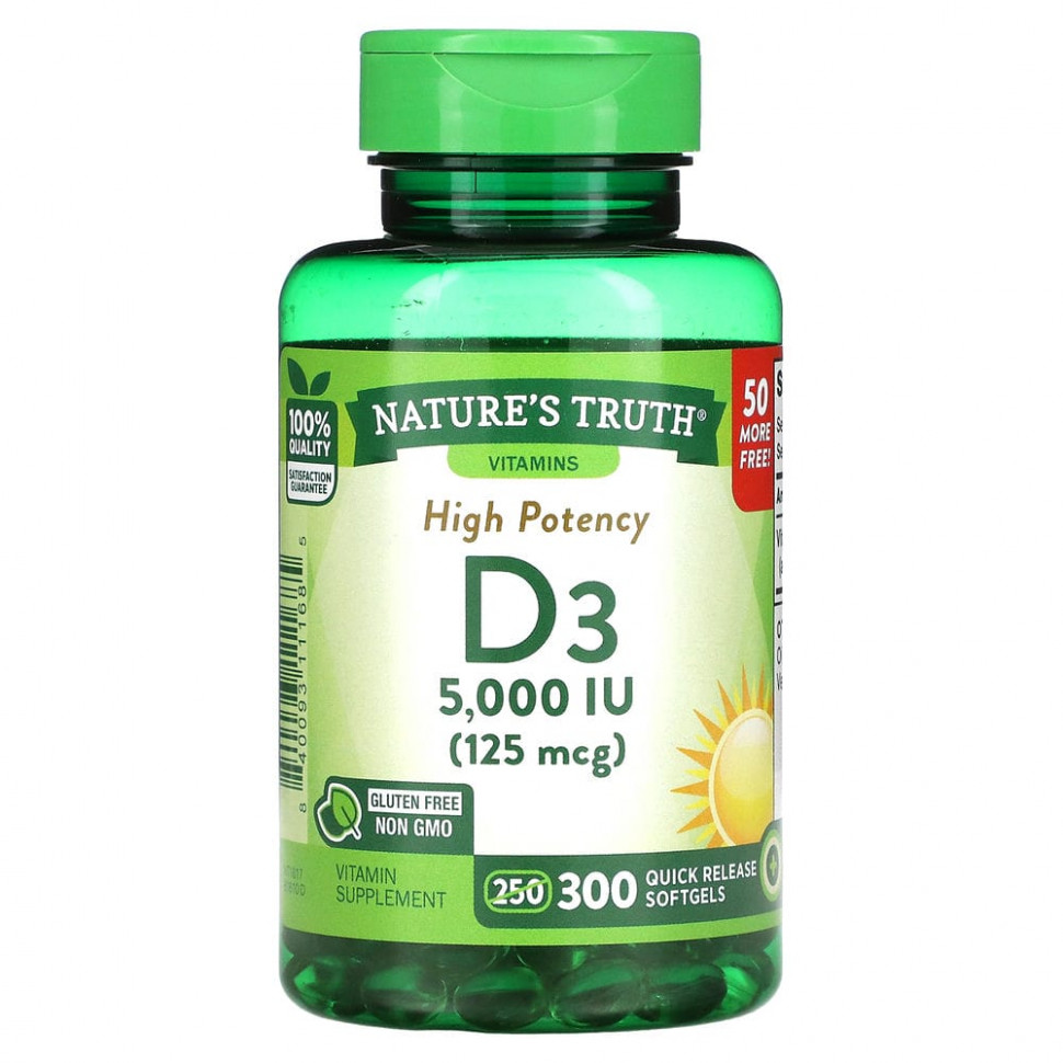   (Iherb) Nature's Truth,   D3, 125  (5000 ), 300       -     , -, 