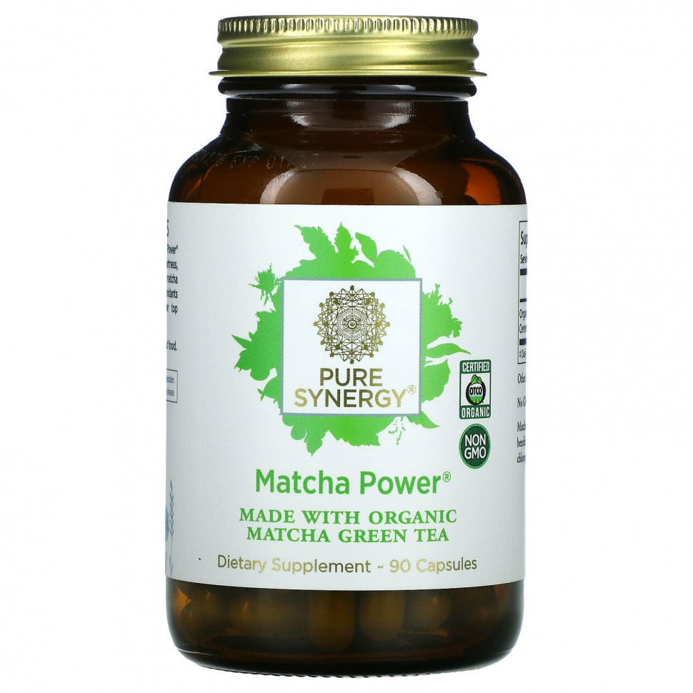   (Iherb) Pure Synergy, Organic Matcha Power, 90 Veggie Caps    -     , -, 